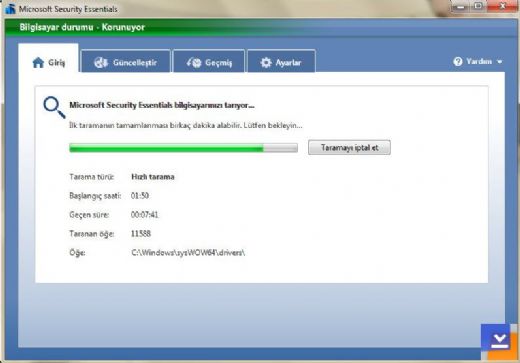 Windows 7 Virüs Temizleme